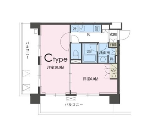 東新宿駅 徒歩2分 9階の物件間取画像